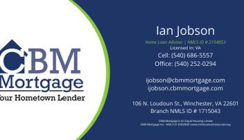 Ian Jobson: Home Loan Advisor NMLS #2154853 with CBM Mortgage